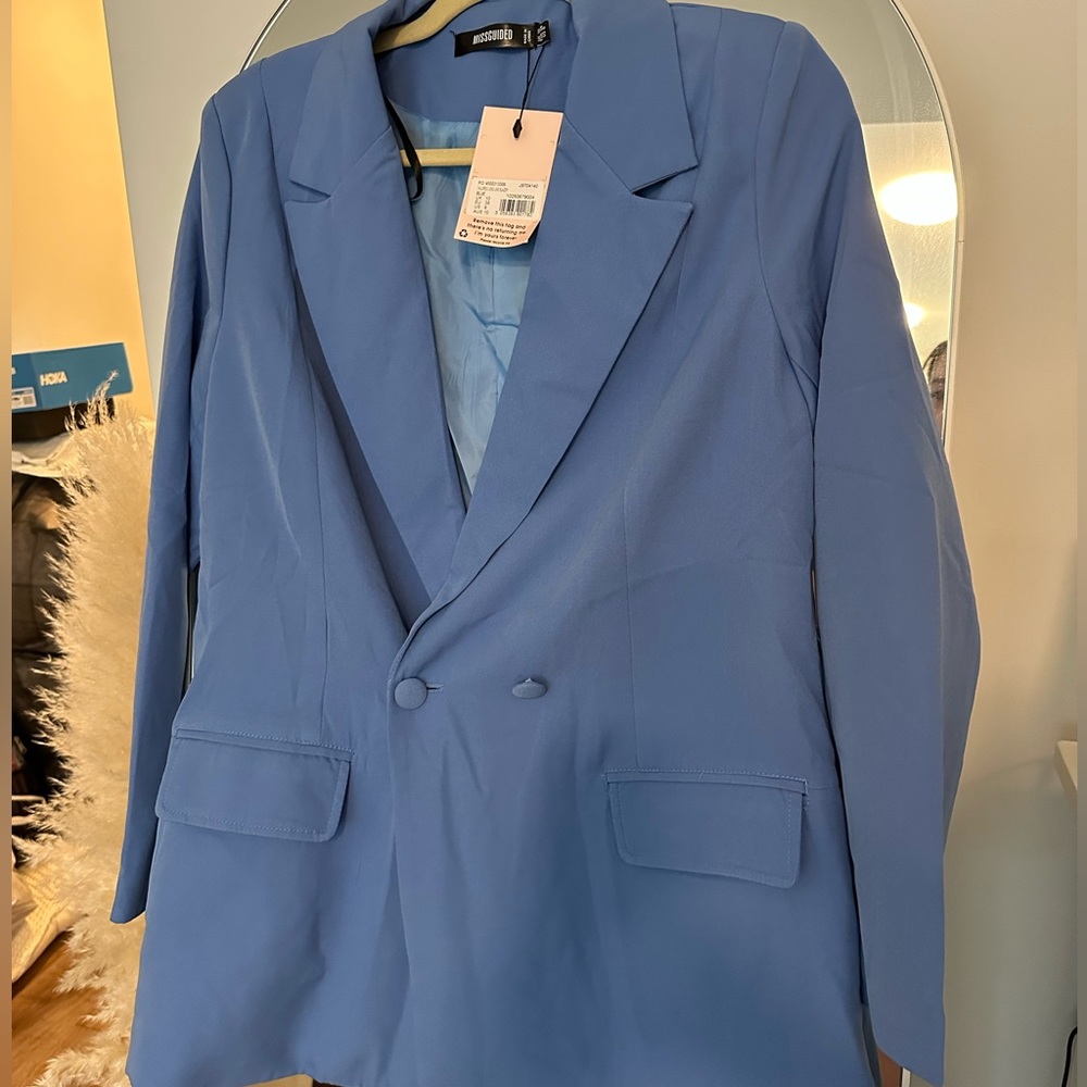 Miss Guided Blue Blazer NWT